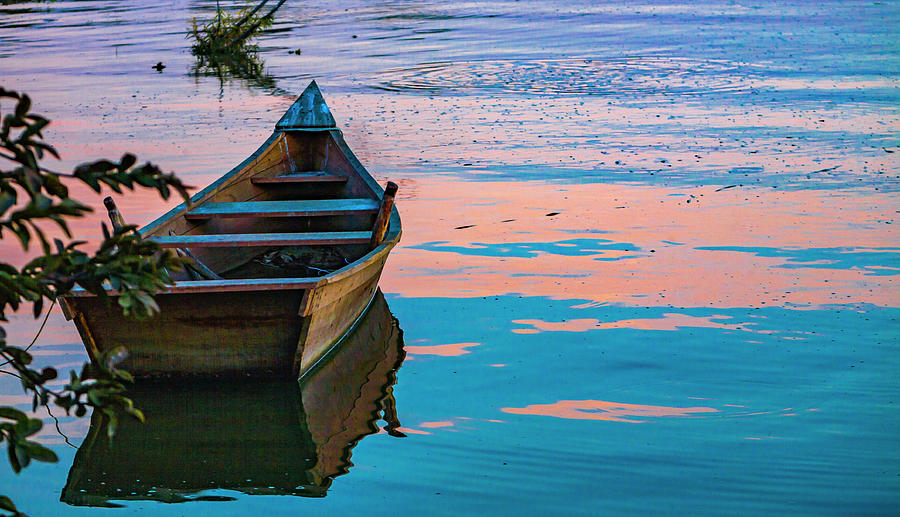 Boat in the Sunset Photograph by Tommy Farnsworth