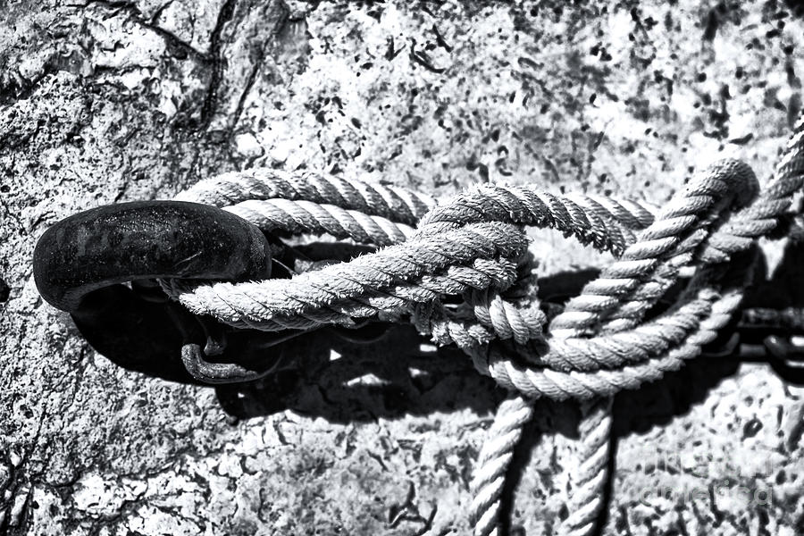 Boat Knot Infrared in Marseille Photograph by John Rizzuto
