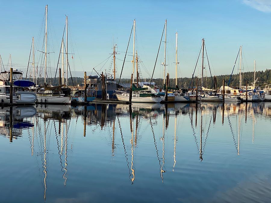 Boat Marina Reflections  Photograph by Jerry Abbott
