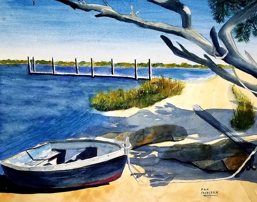 Boat on a Rope  Painting by Ann Frederick