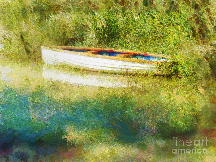 Boat on Balaton Painting by Alexa Szlavics