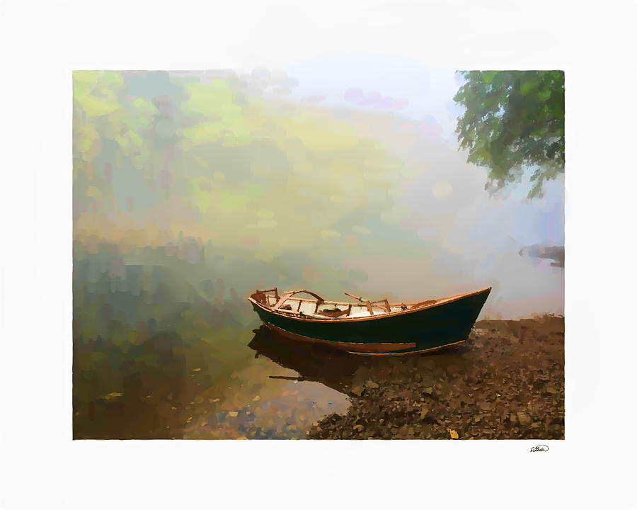 Boat on Bank of the Cumberland River - DWP1856205 Painting by Dean Wittle