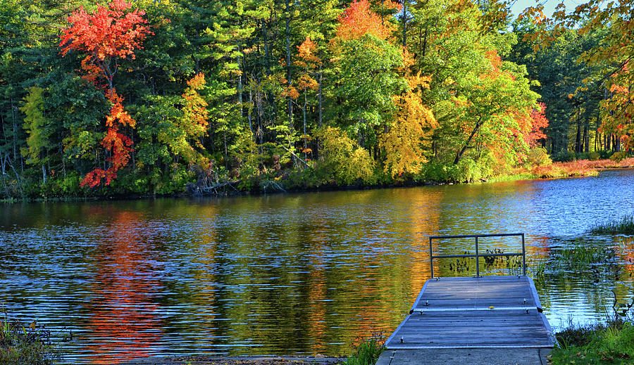 Boat Ramp in the Autumn Photograph by Mike Martin