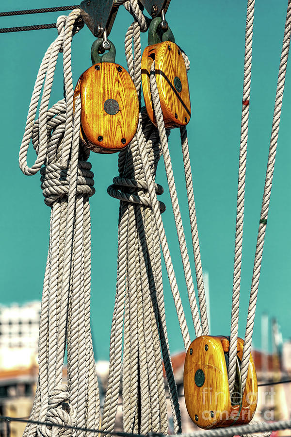 Boat Ropes in Marseille Photograph by John Rizzuto