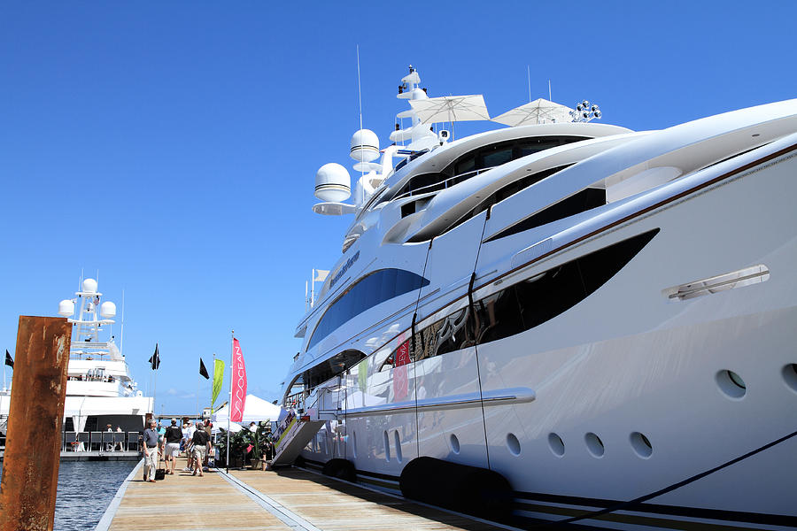 Boat show in West Palm Beach Photograph by NoDerog