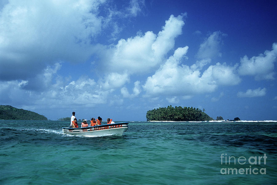 Boat trip along the Caribbean coast Panama Photograph by James Brunker