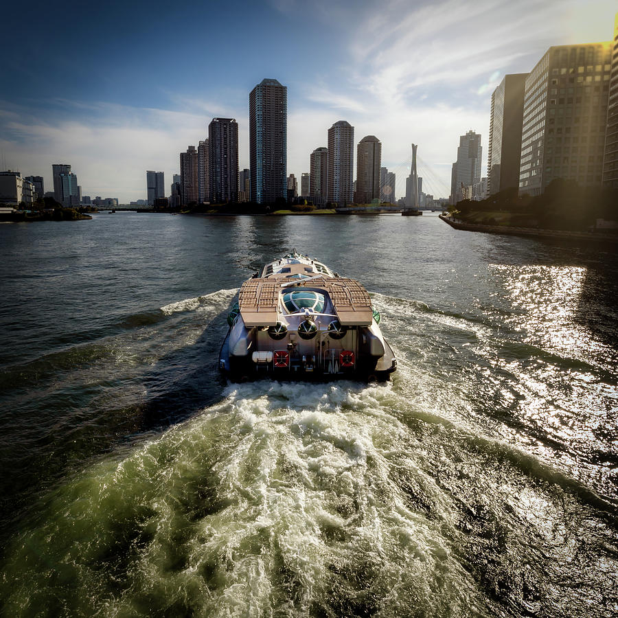 Boat Wake Photograph by Bill Chizek