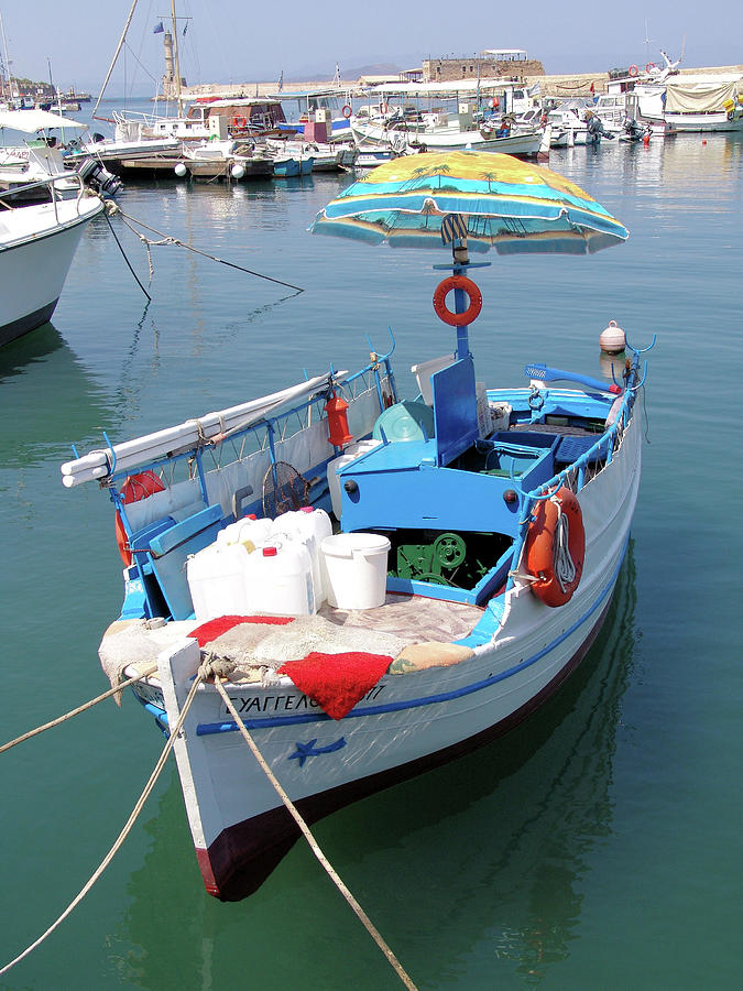 Boat with Umbrella Photograph by Francis Drake - Pixels