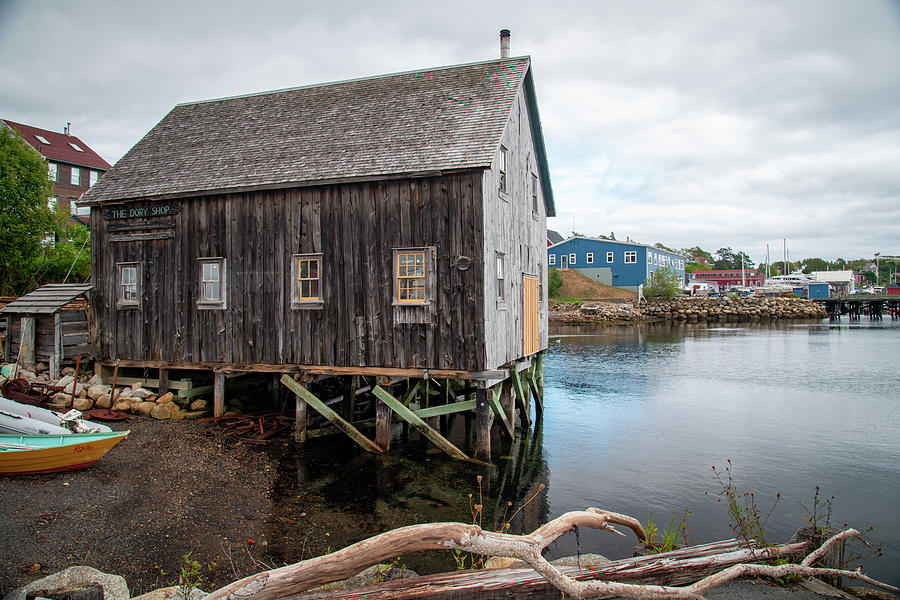 Boathouse in Lunenburg Photograph by Robert J Wagner