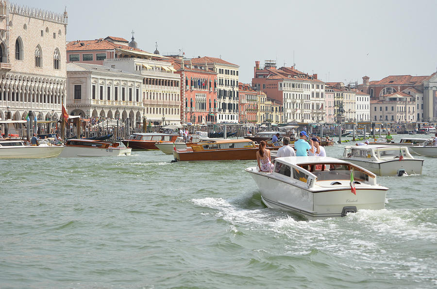 Boating Life off Piazza San Marco Venice Italy Photograph by Shawn OBrien