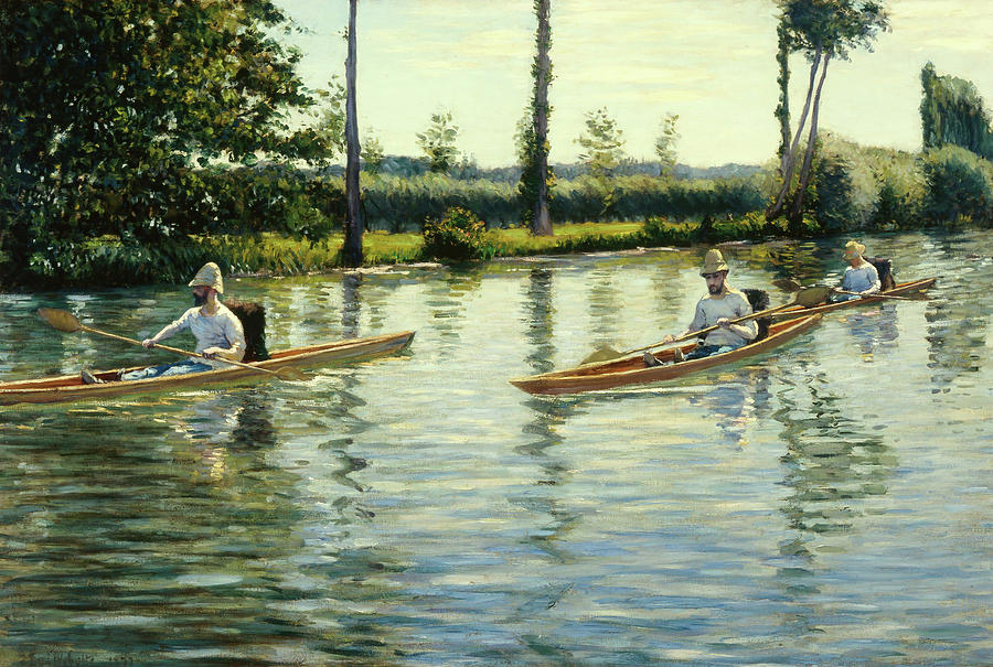 Gustave Caillebotte Painting - Boating on the Yerres  P  rissoires sur l Yerres   by Gustave Caillebotte