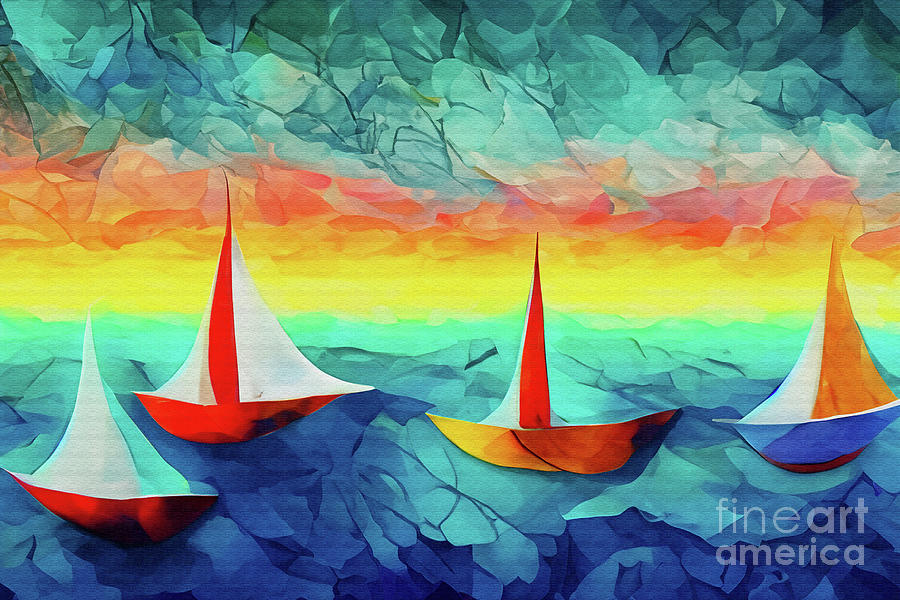 Boating With Friends Digital Art By Dr Debra Stewarts Gallery Fine Art America 