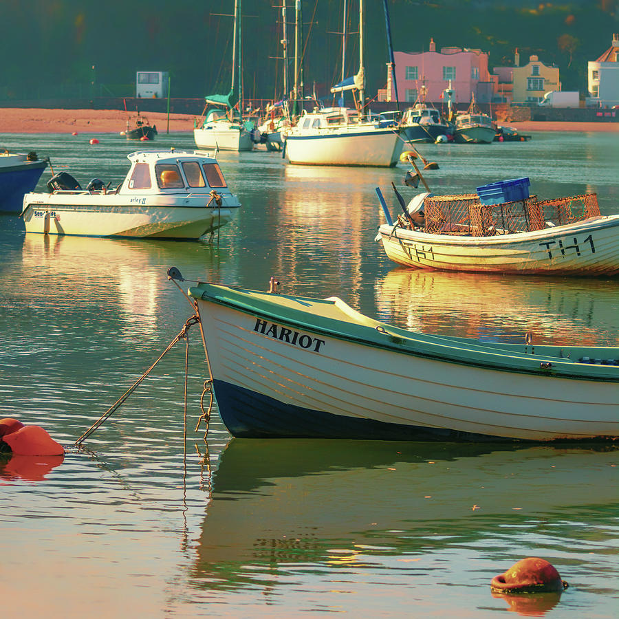 River Photograph - Boats and reflections by A J Paul River Photograph - Boats and reflections by A J Paul