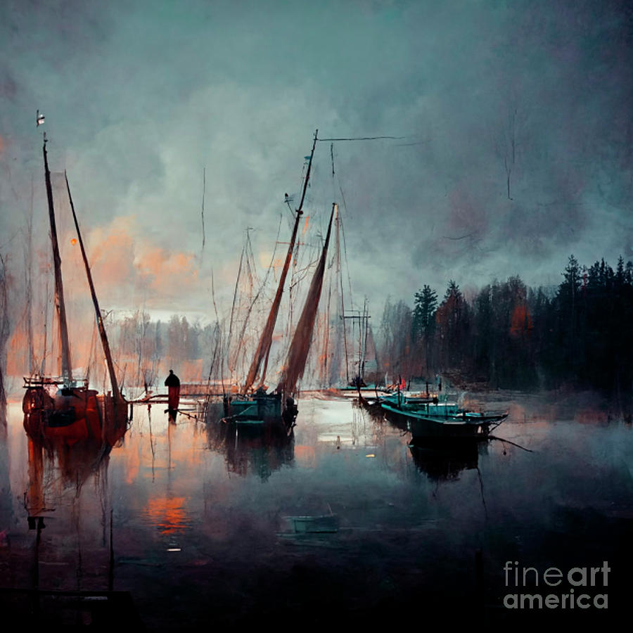 Boats Are In Digital Art by Barry Weiss