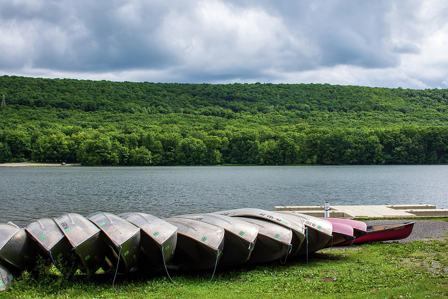 Boats By Locust Lake Photograph