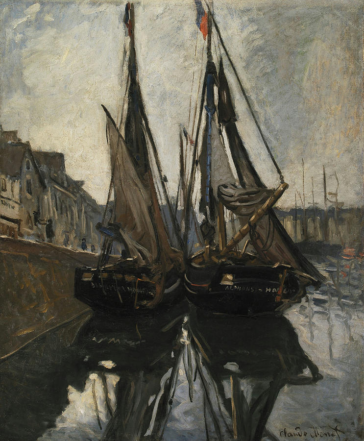 Boats - Claude Monet Painting by Aesthetics Store Boats - Claude Monet Painting by Aesthetics Store