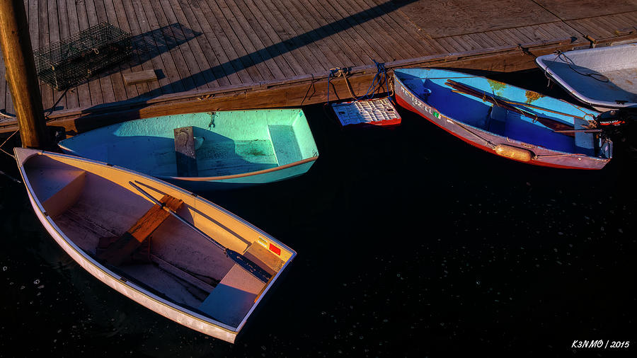 Boats Docked at Sunset Photograph by Ken Morris