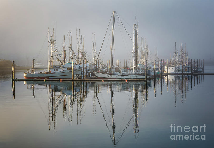 Boats in Fog 76 Photograph by Maria Struss Photography