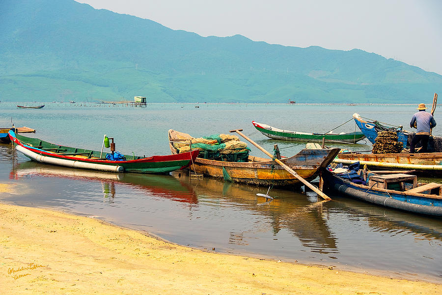Boats In Lang Co, Vietnam Photograph by Madeline Ellis