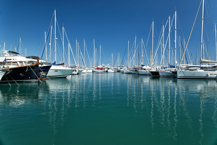 Boats in Marina, Harbour in French Riviera Photograph by Jean-Marc PAYET