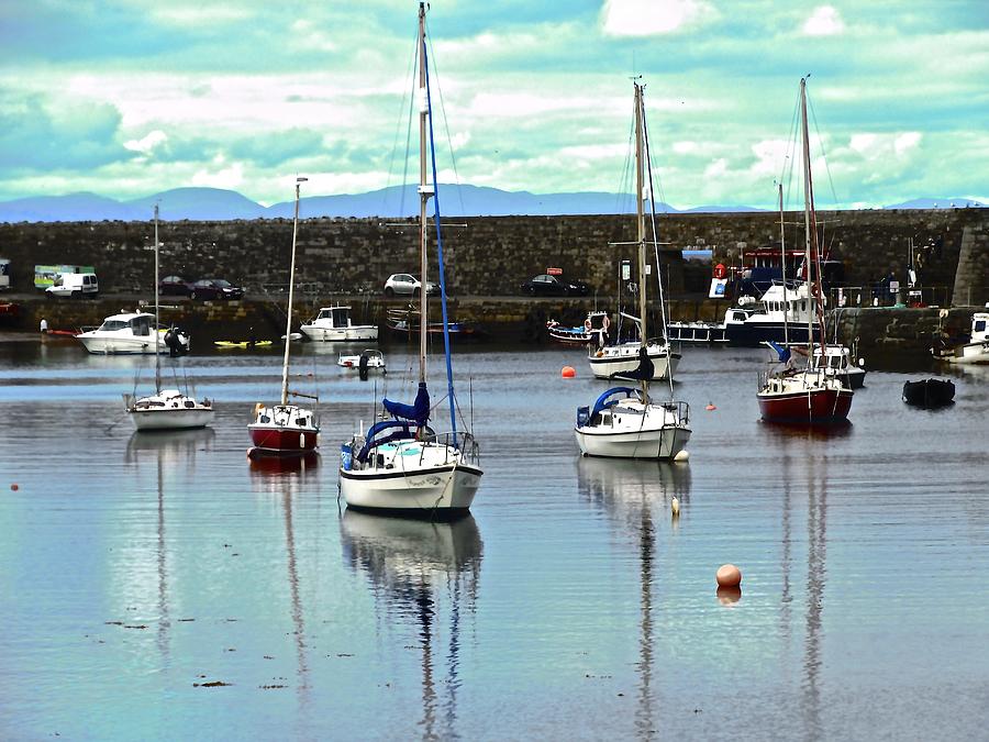 Mountain Photograph - Boats in Milk Harbour by Stephanie Moore