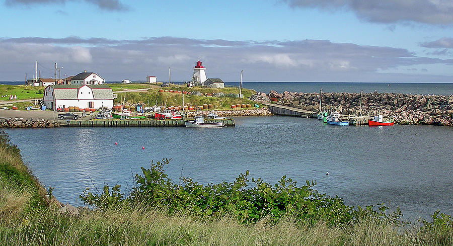Boats in Neils Harbour Photograph by Andrew Wilson