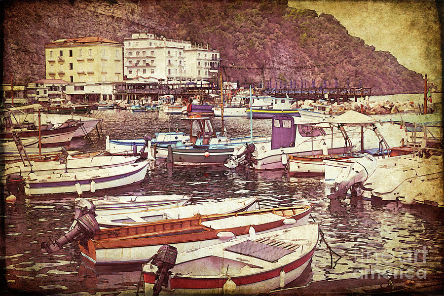 Boats in Sorrento Harbor Photograph by Mary Machare