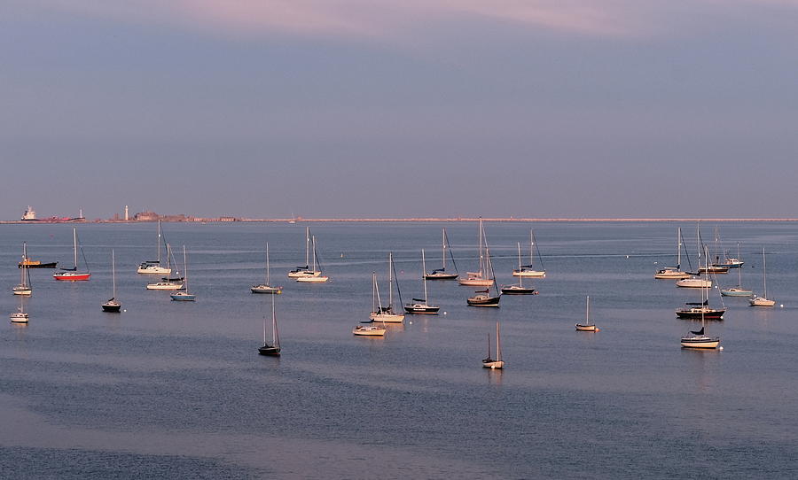 Boats In The Bay Photograph by Jeff Townsend