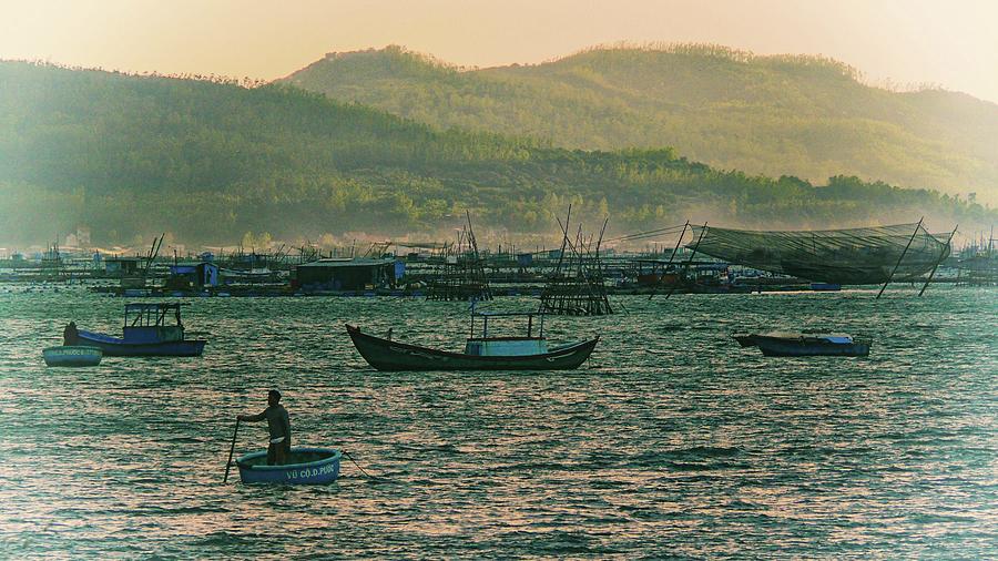 Boats in the Central Vietnam Photograph by Robert Bociaga