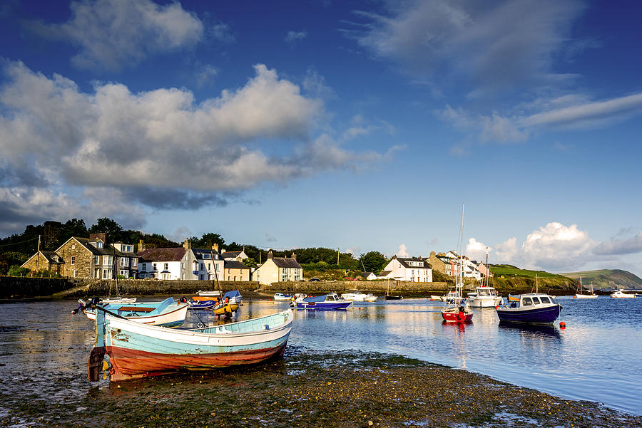 Boats in the harbour of Newport Parrog, Pembrokeshire Photograph by Michael Roberts
