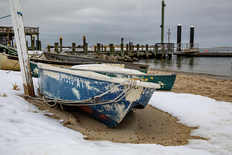 Boats in the Snow Photograph by Denise Kopko