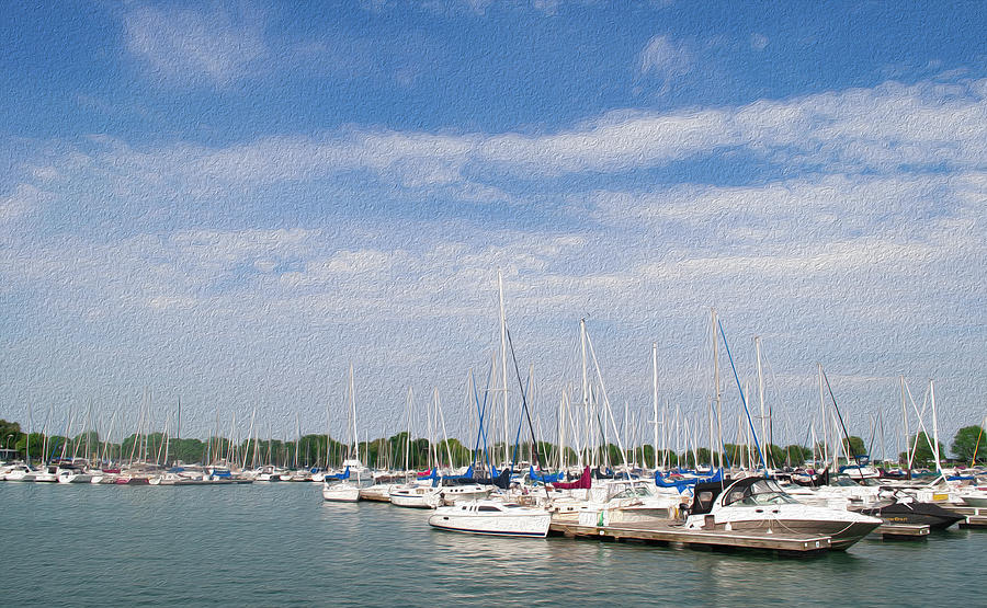 Boats of Montrose Harbor Photograph by Angela Black