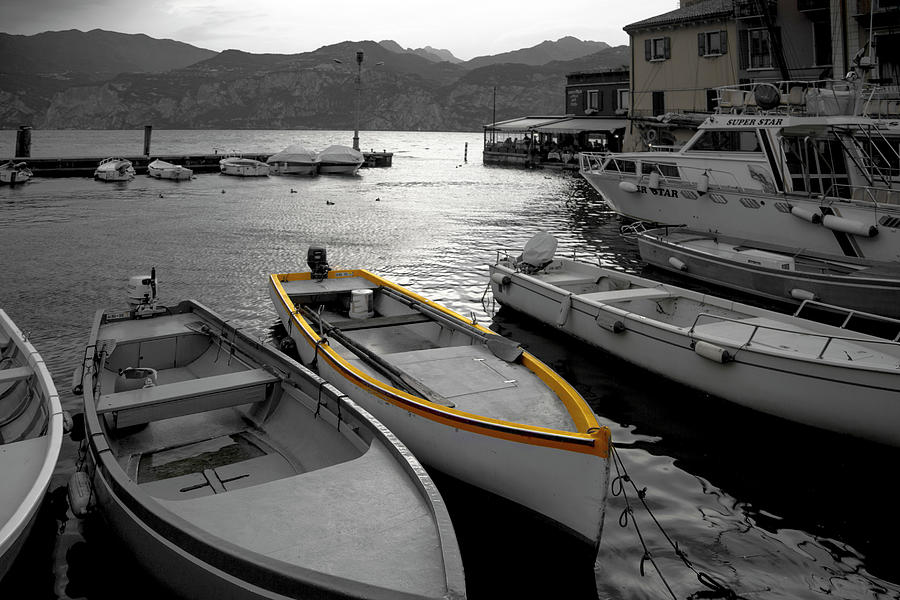 Boats on Lake Garda Photograph by W Chris Fooshee