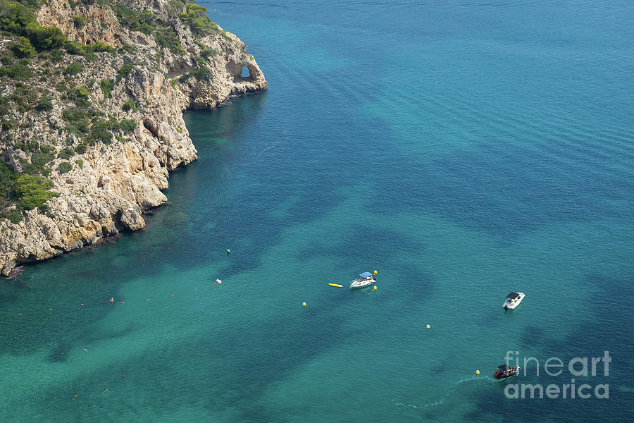 Boats On The Blue Mediterranean Sea Photograph