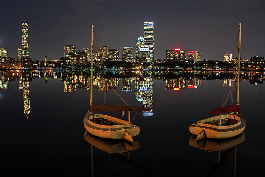 Boats on the Charles River Boston Massachusetts Reflection Photograph by Toby McGuire