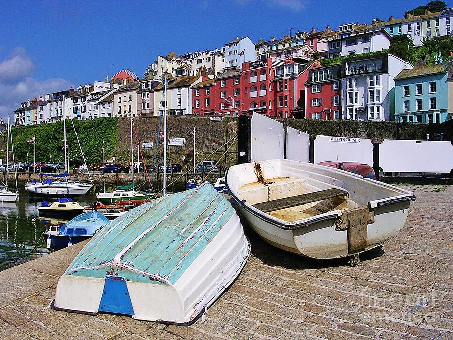 Boats On The Slipway, Brixham Harbour, Devon UK Photograph by Lesley Evered