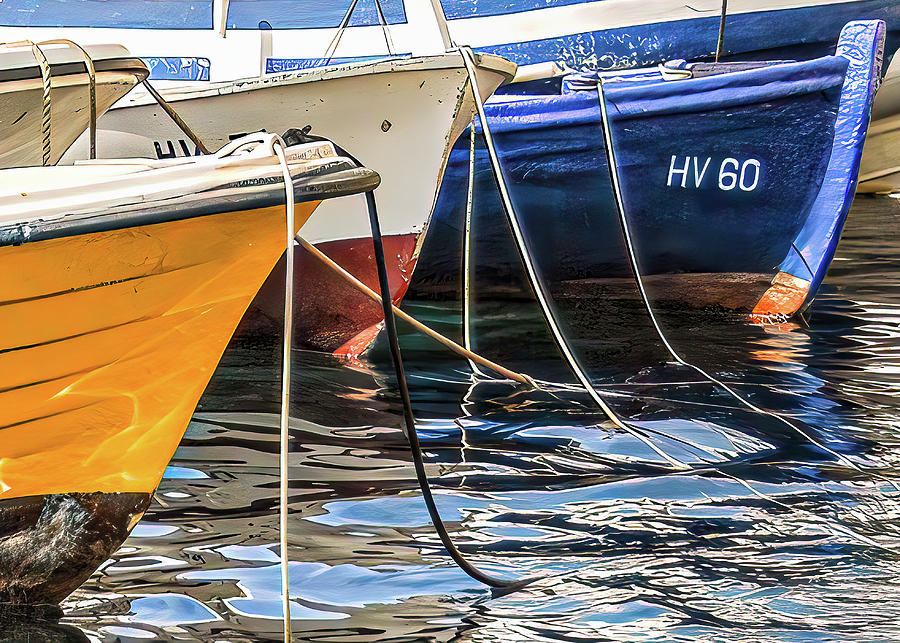 Boats Tied UP Photograph by Linda Andrews - Fine Art America