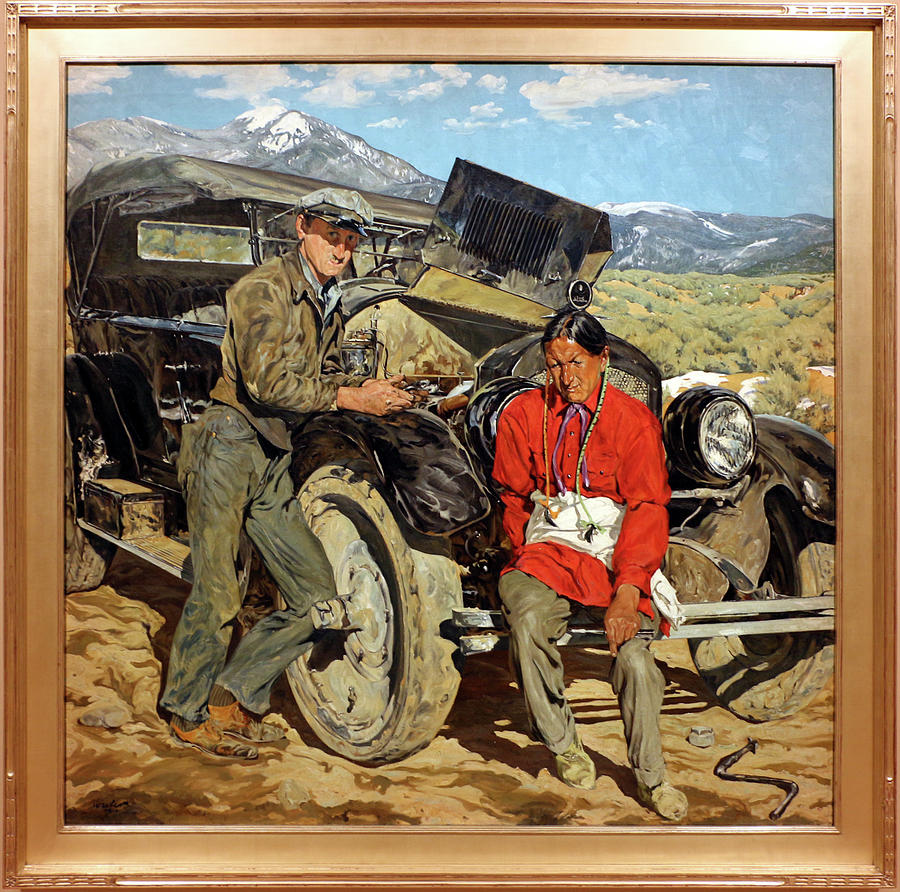 Assistant Painting -  Bob Abbott and His Assistant by Walter Ufer  1935   by Sailko