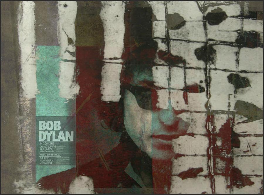 Musician Mixed Media - Bob Dylan - Dortmund - Poster Series  by Paul Lovering