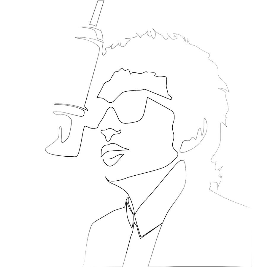 Bob Dylan I Digital Art by Naxart Studio