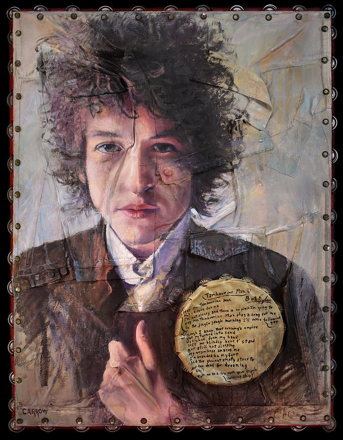 Bob Dylan Mr Tambourine Man Mixed Media By Fred Carrow