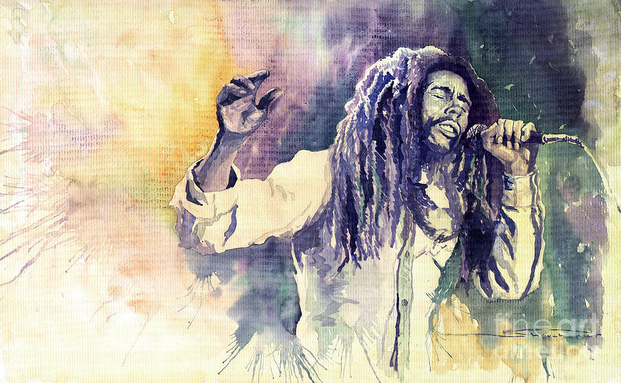 Music Painting - Bob Marley 01 by Yuriy Shevchuk