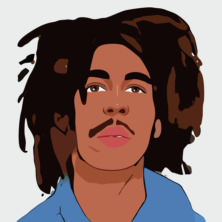 Bob Marley Cartoon Portrait 1 Digital Art by Ahmad Nusyirwan - Pixels