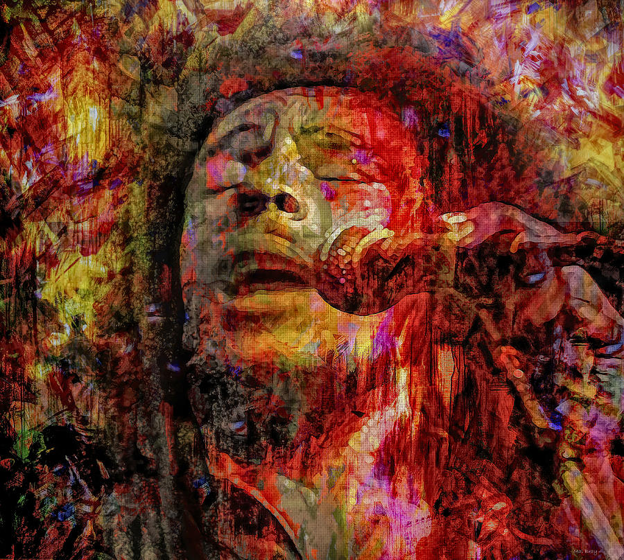 Bob Marley Mixed Media by Mal Bray