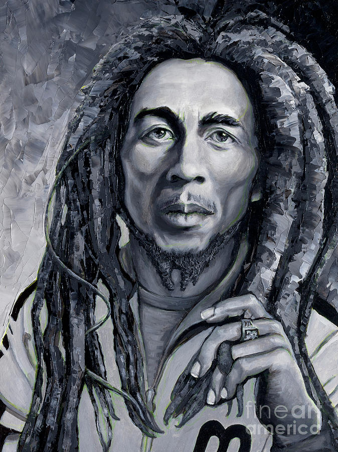 Bob Marley  Painting by PJ Kirk