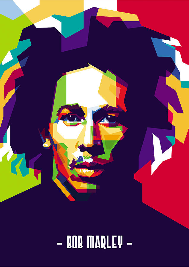 Bob Marley Pop Art Digital Art By Kardus Std 