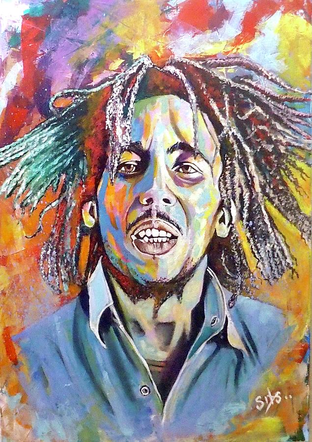 Bob Marley Painting by Sibs - Fine Art America