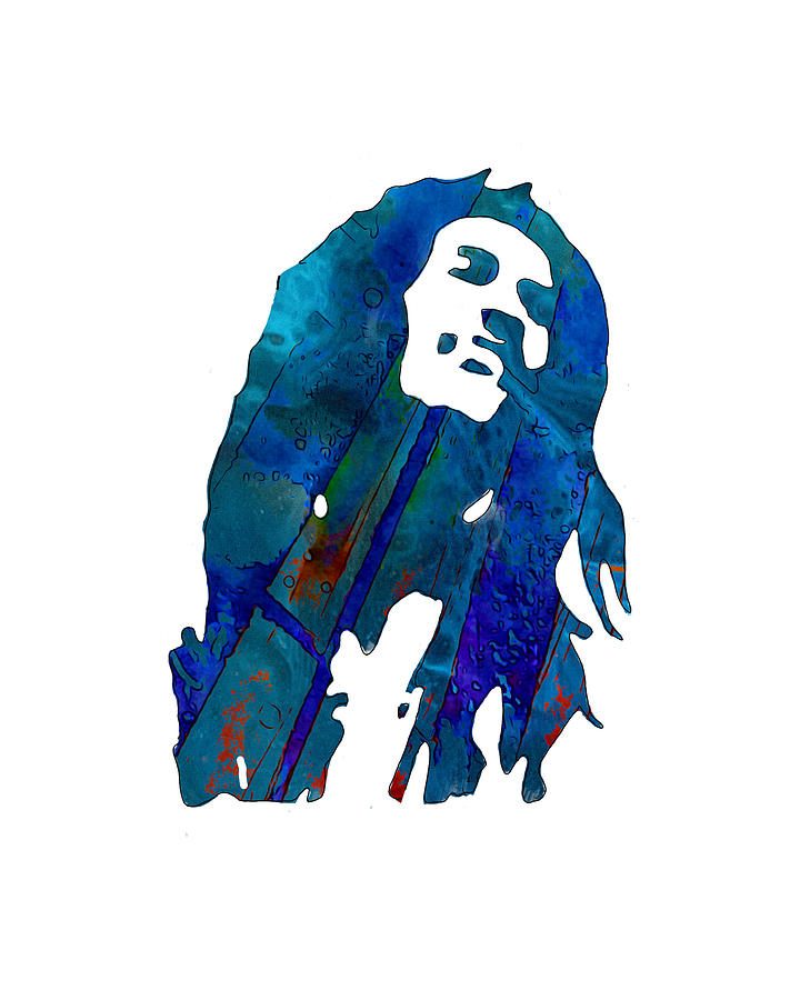 Bob Marley Silhouette 2 Mixed Media