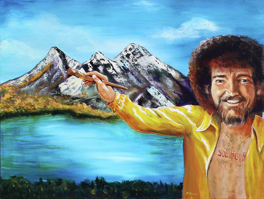 Bob Ross Solid Gold Painting by Charles Bickel Bob Ross Solid Gold Painting by Charles Bickel