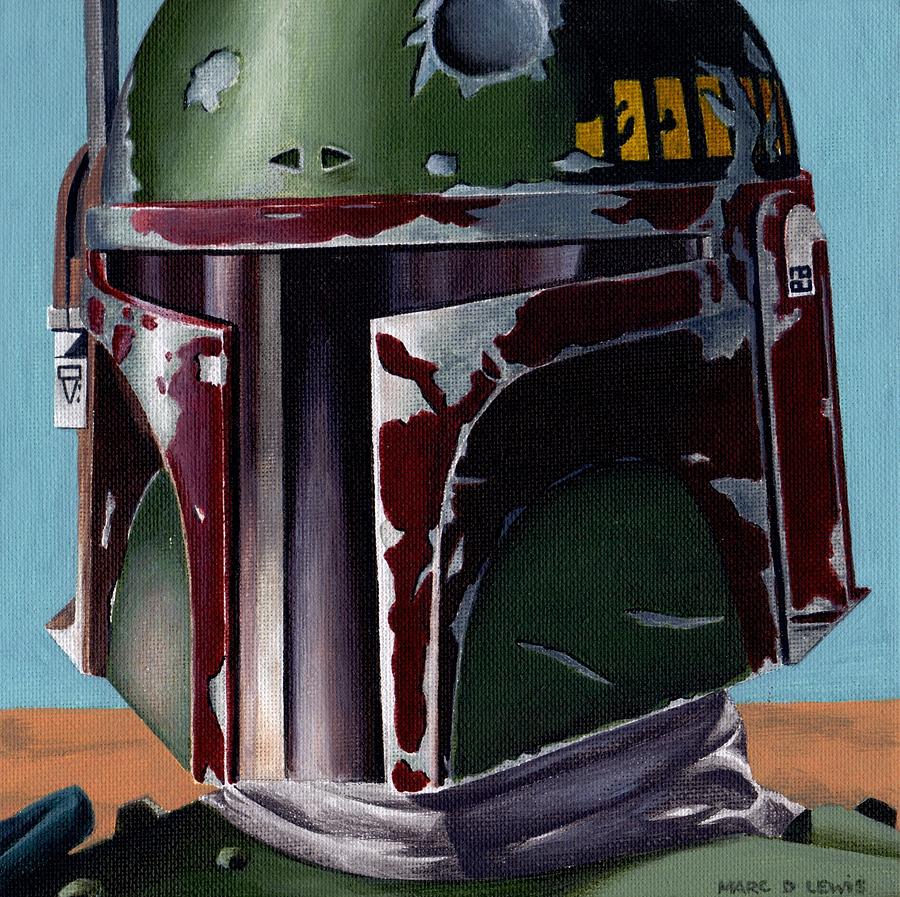 Star Wars Painting - Star Wars - Boba Fett on Tatooine by Marc D Lewis
